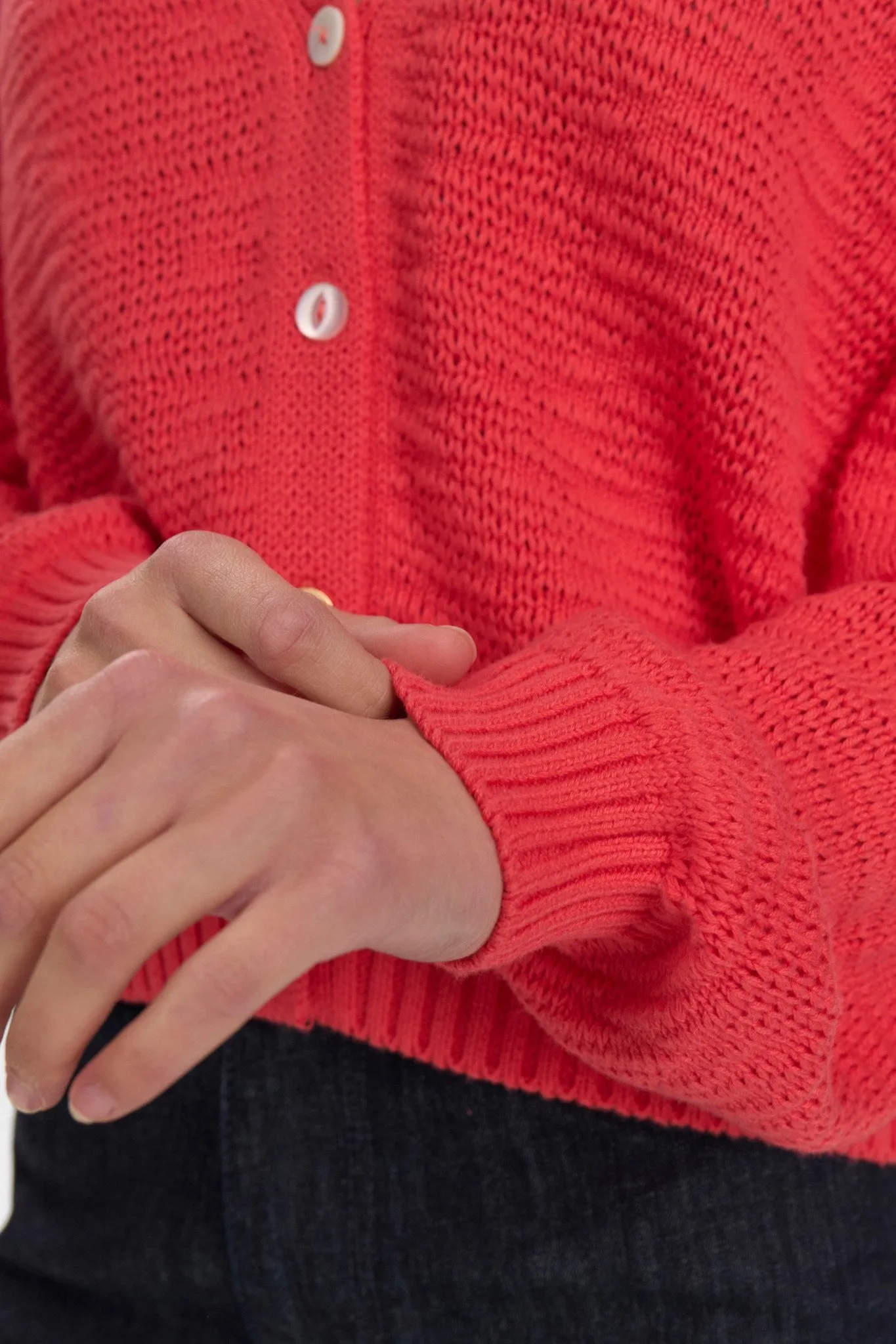 NUMIRNA CROPPED CARDIGAN - Geranium