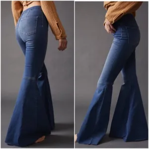NWT WE THE FREE Just Float On Flare Size 29 Jericho Blue Raw Hem high rise