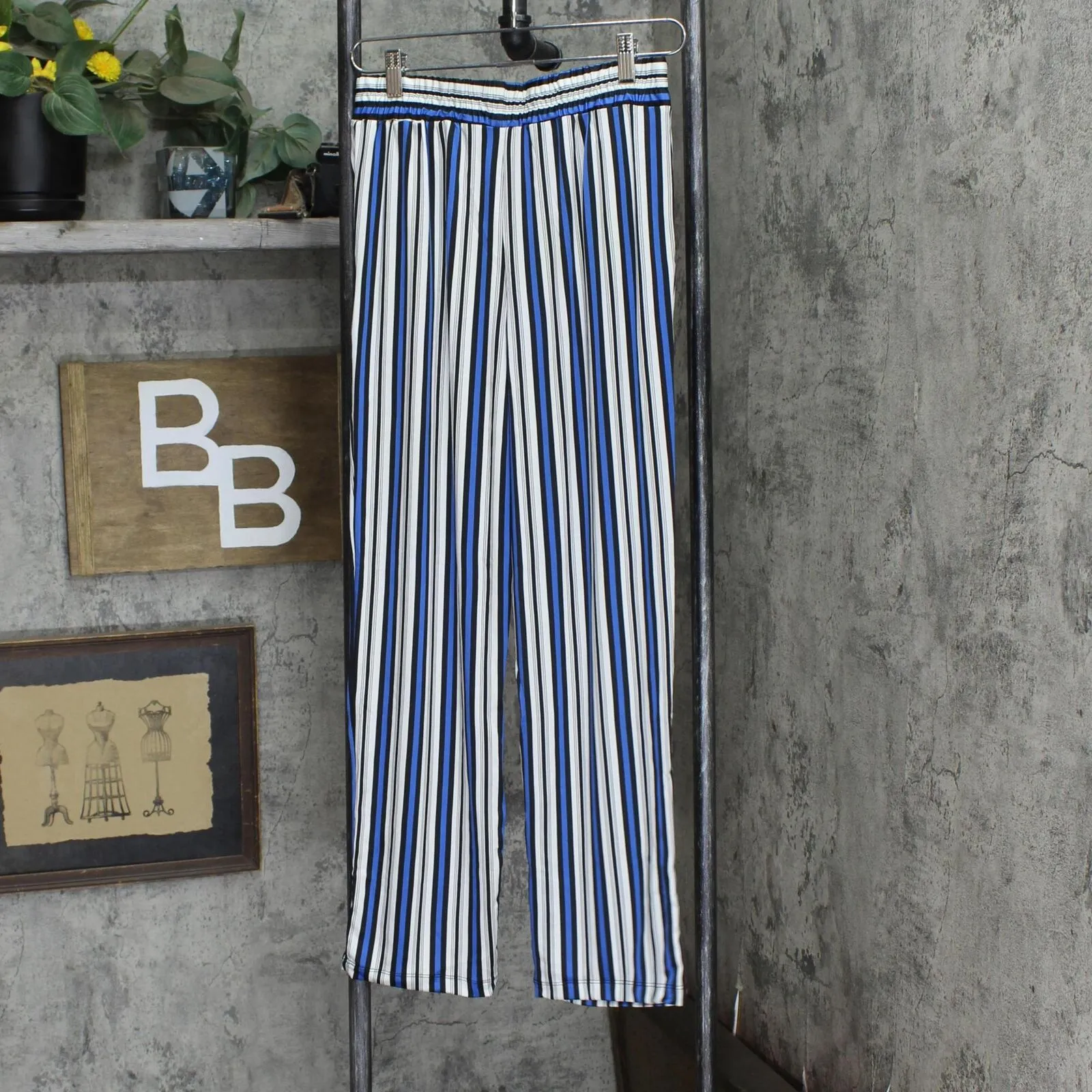 Ny Collection Womens Petite Wide Waist Pull On Pants PITP8615