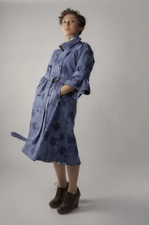 Odette Denim Floral Trench
