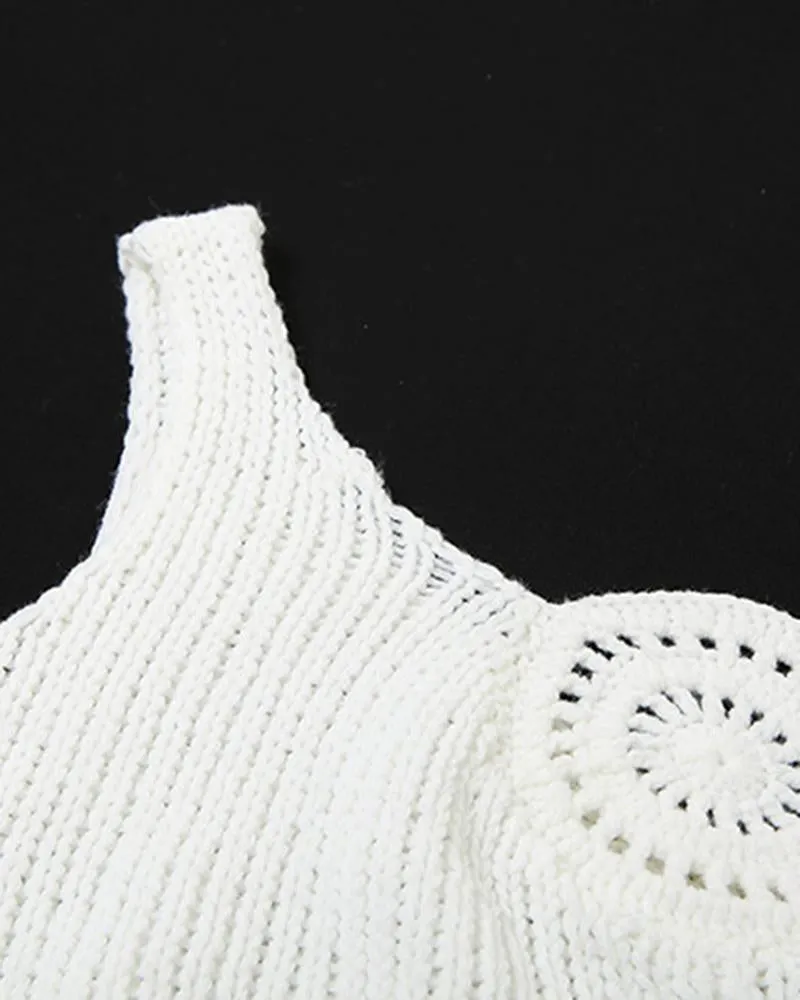 Off-Shoulder Crochet Cami Top