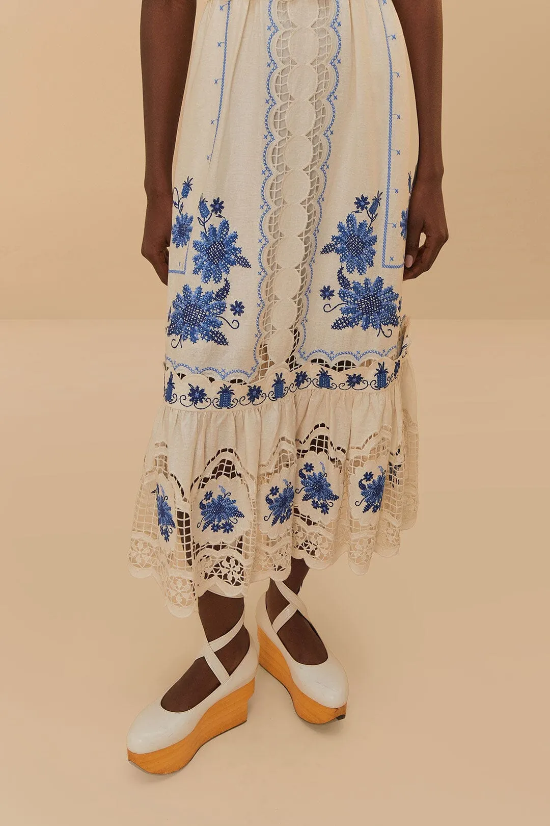 Off-White Richelieu Sunflower Midi Dress