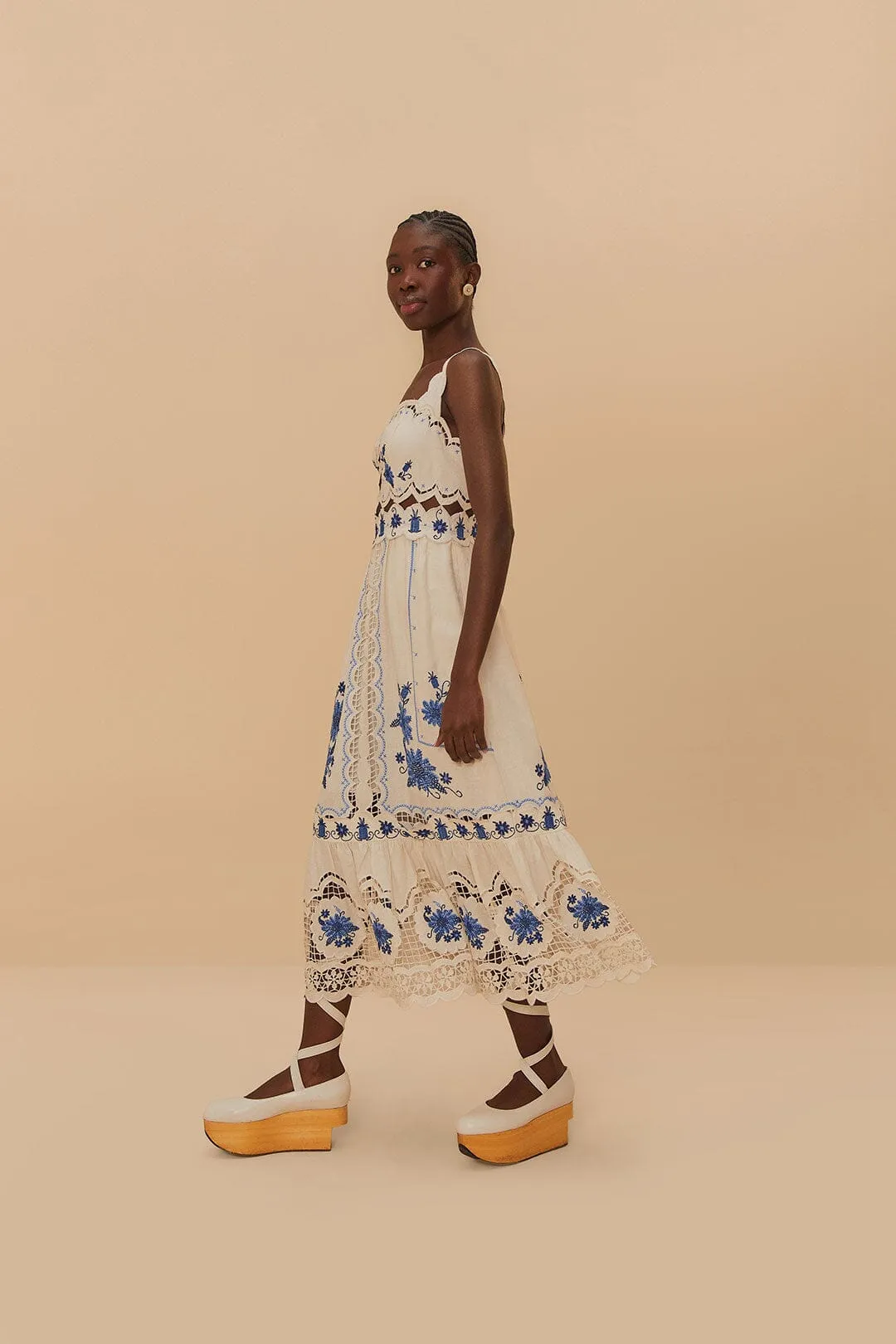 Off-White Richelieu Sunflower Midi Dress