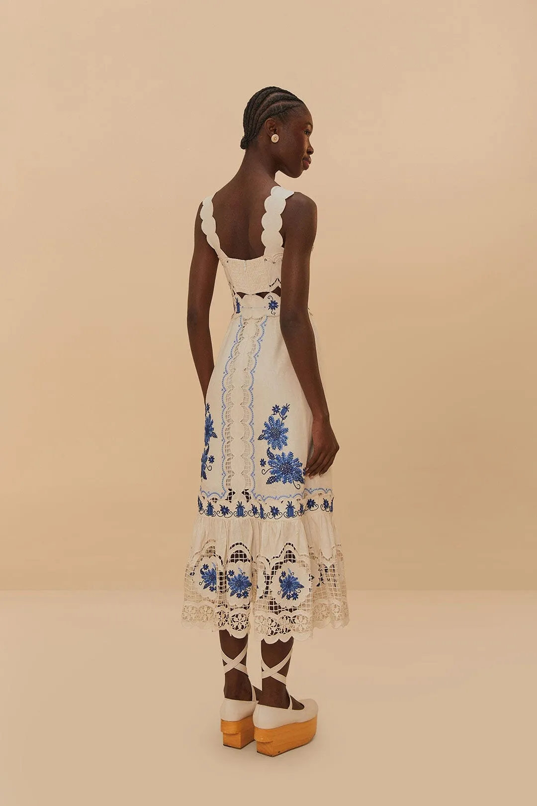 Off-White Richelieu Sunflower Midi Dress