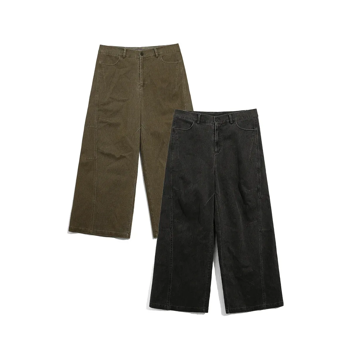 Olive Wide-Leg Pants