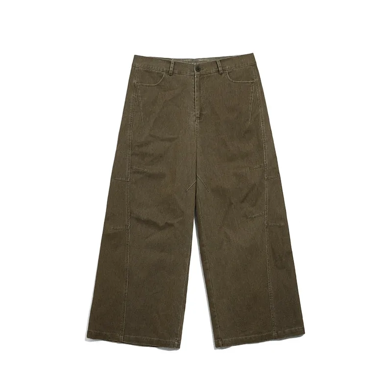 Olive Wide-Leg Pants