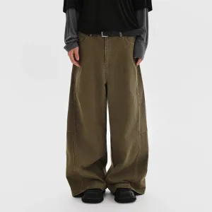 Olive Wide-Leg Pants