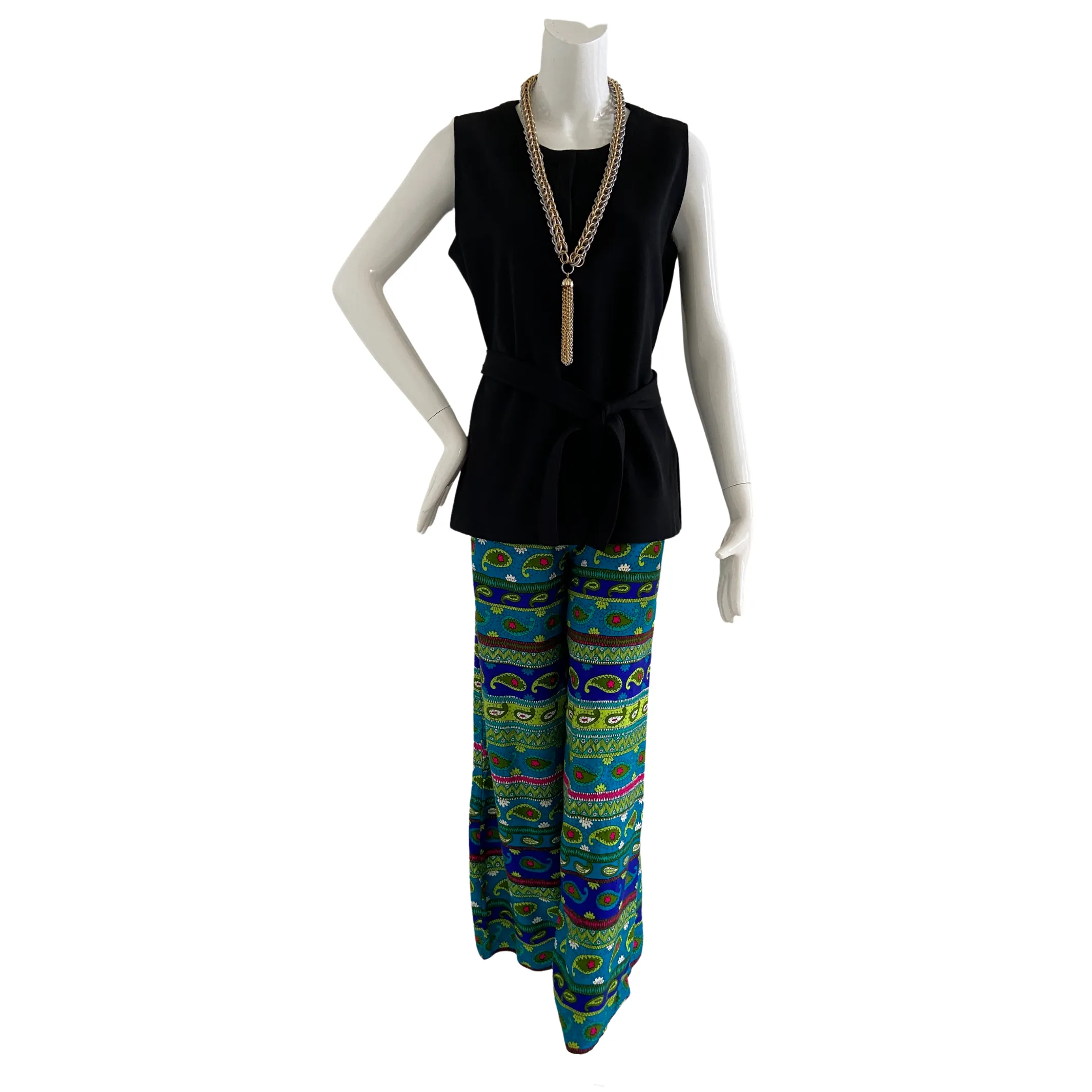 Paisley Stripe Palazzo Pants