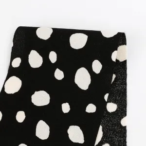 Pebble Spot Viscose / Rayon Crepe - Black