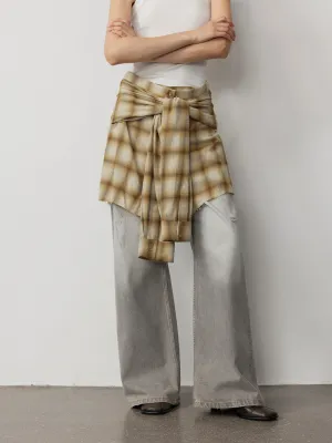 Plaid A-Line Skirt