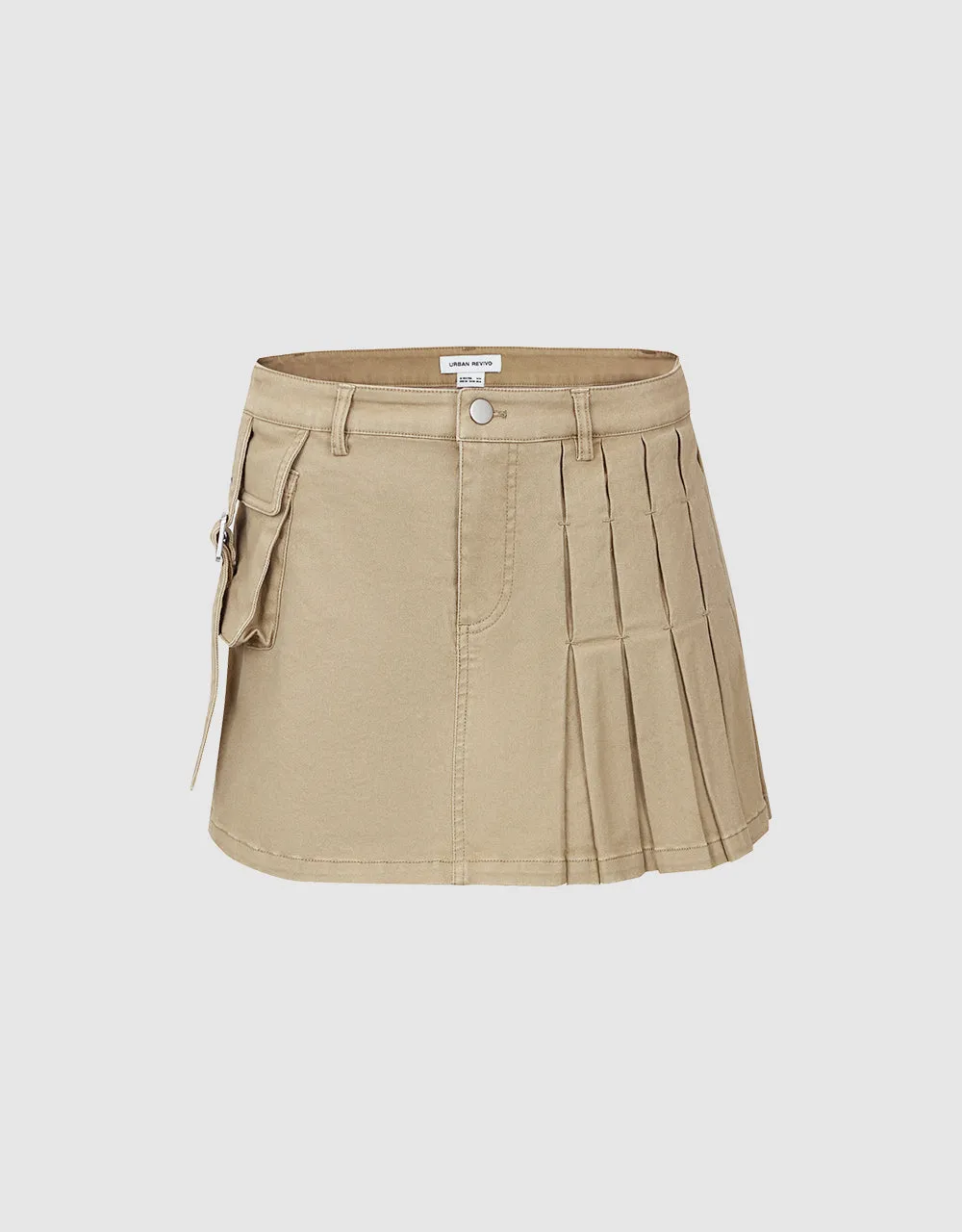 Pleated Mini A-Line Skirt