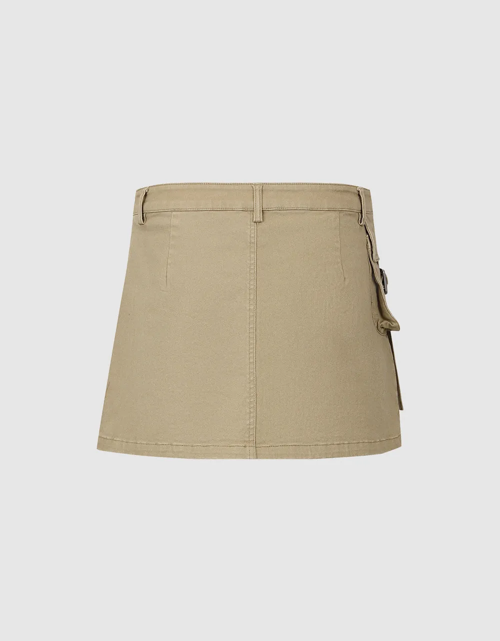 Pleated Mini A-Line Skirt