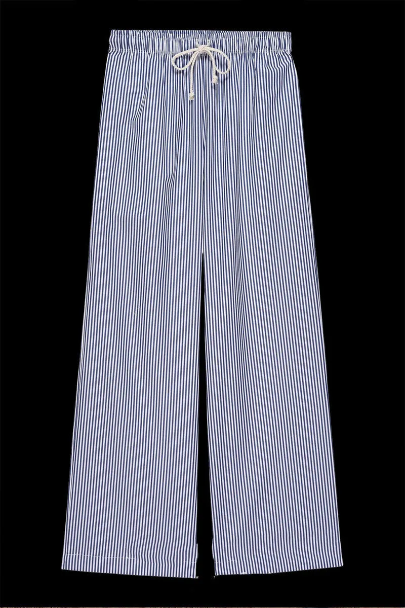 PN0142 Stripe Wide Leg Pants