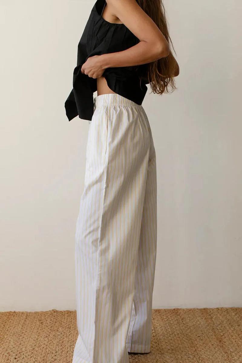 PN0142 Stripe Wide Leg Pants