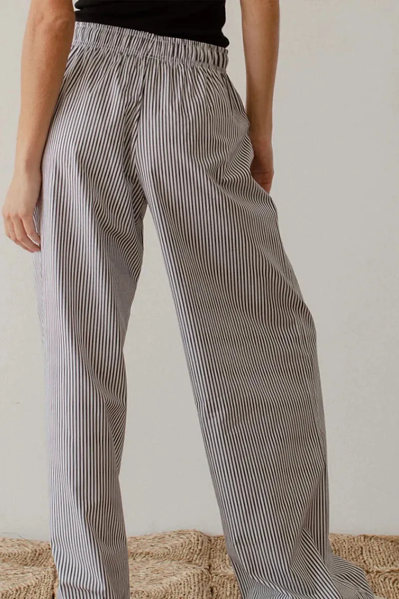 PN0142 Stripe Wide Leg Pants