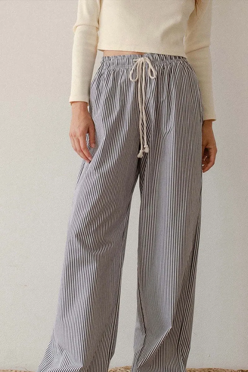 PN0142 Stripe Wide Leg Pants