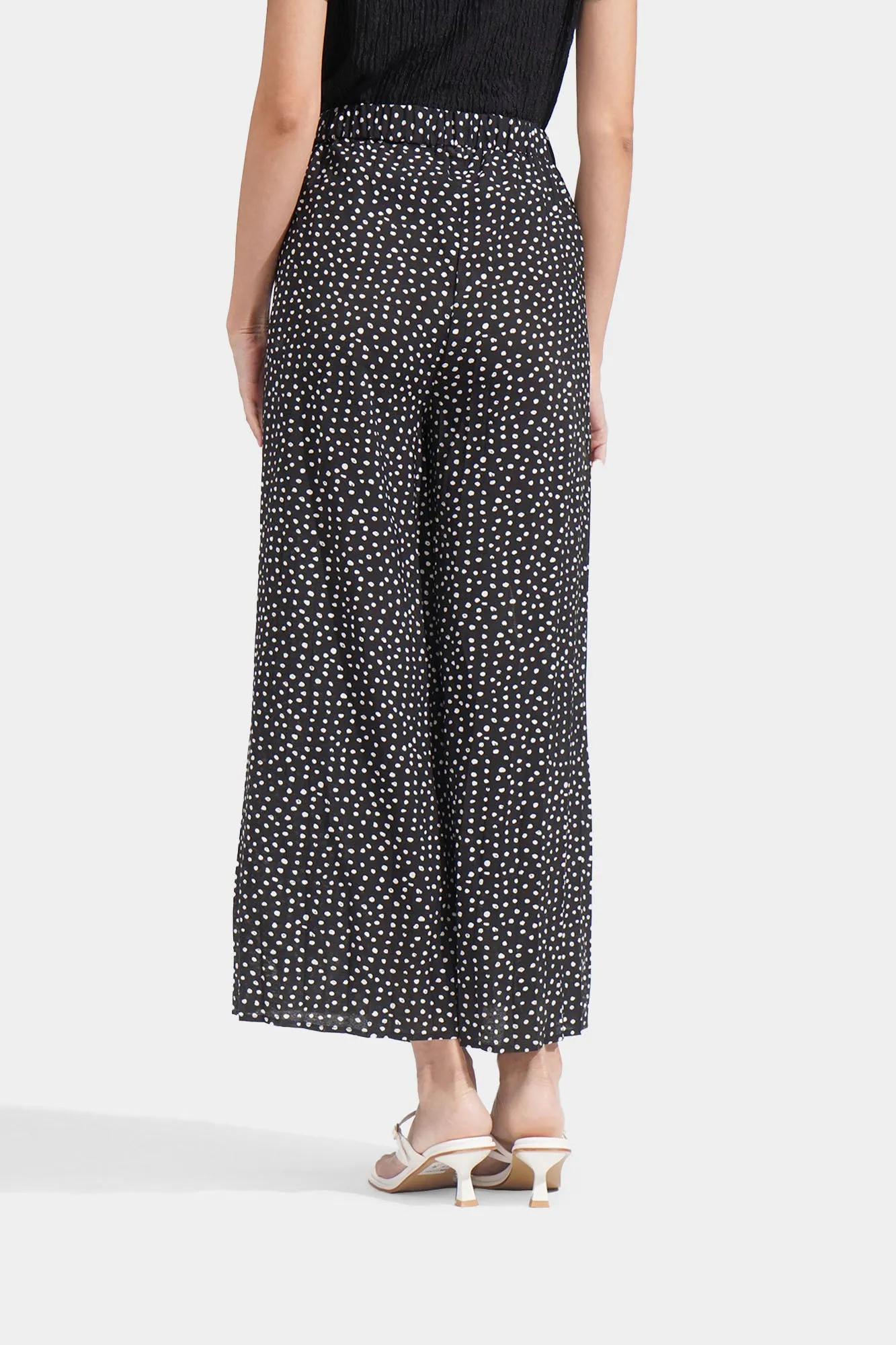 Polka Wide Leg Pants