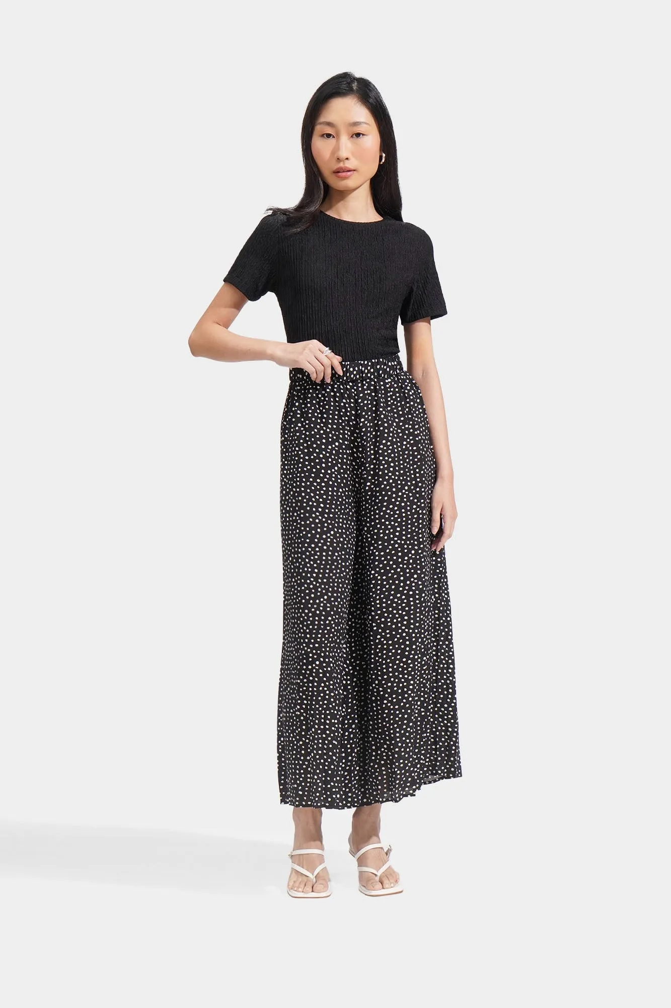 Polka Wide Leg Pants