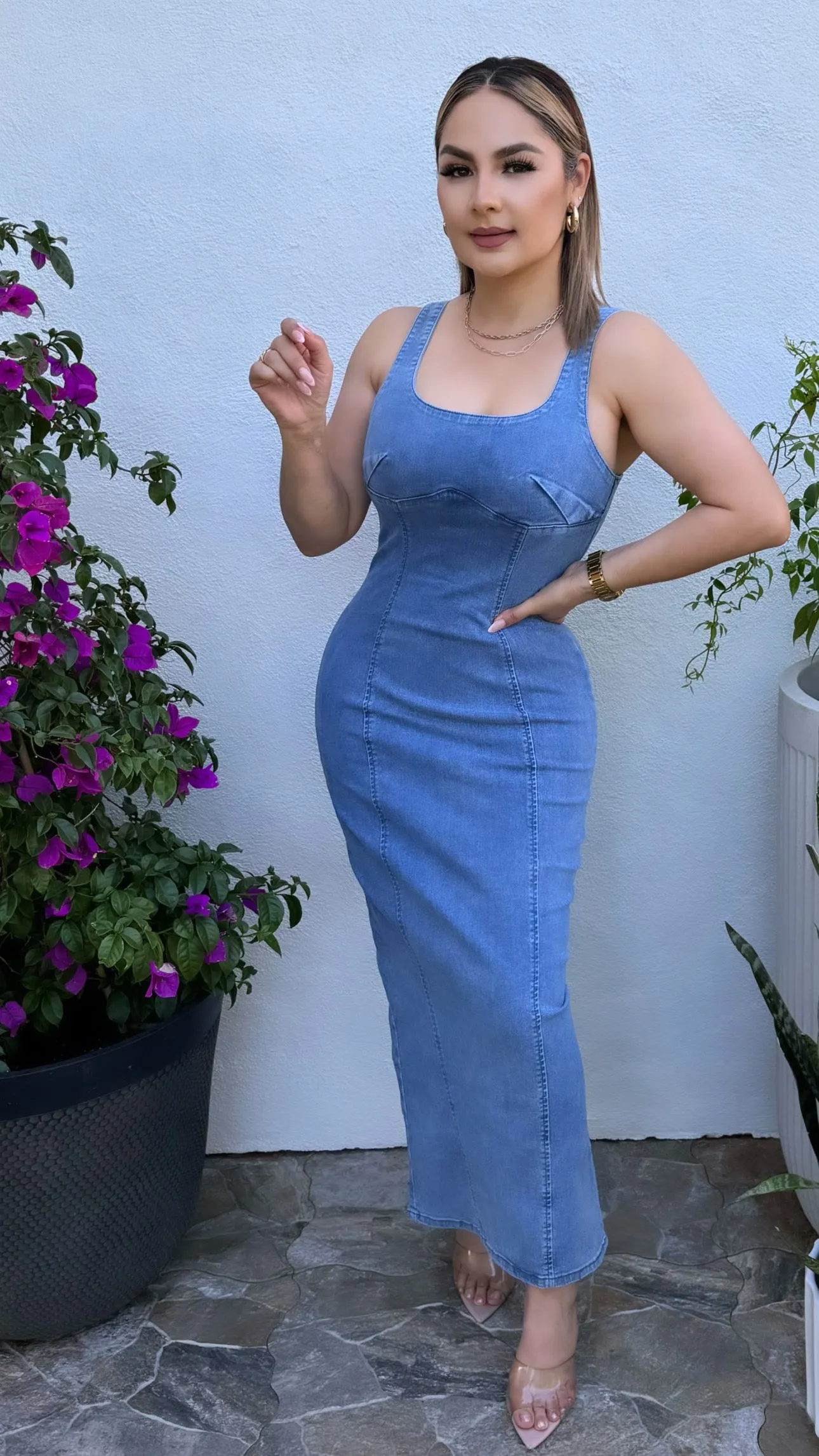 PRIAH DENIM DRESS