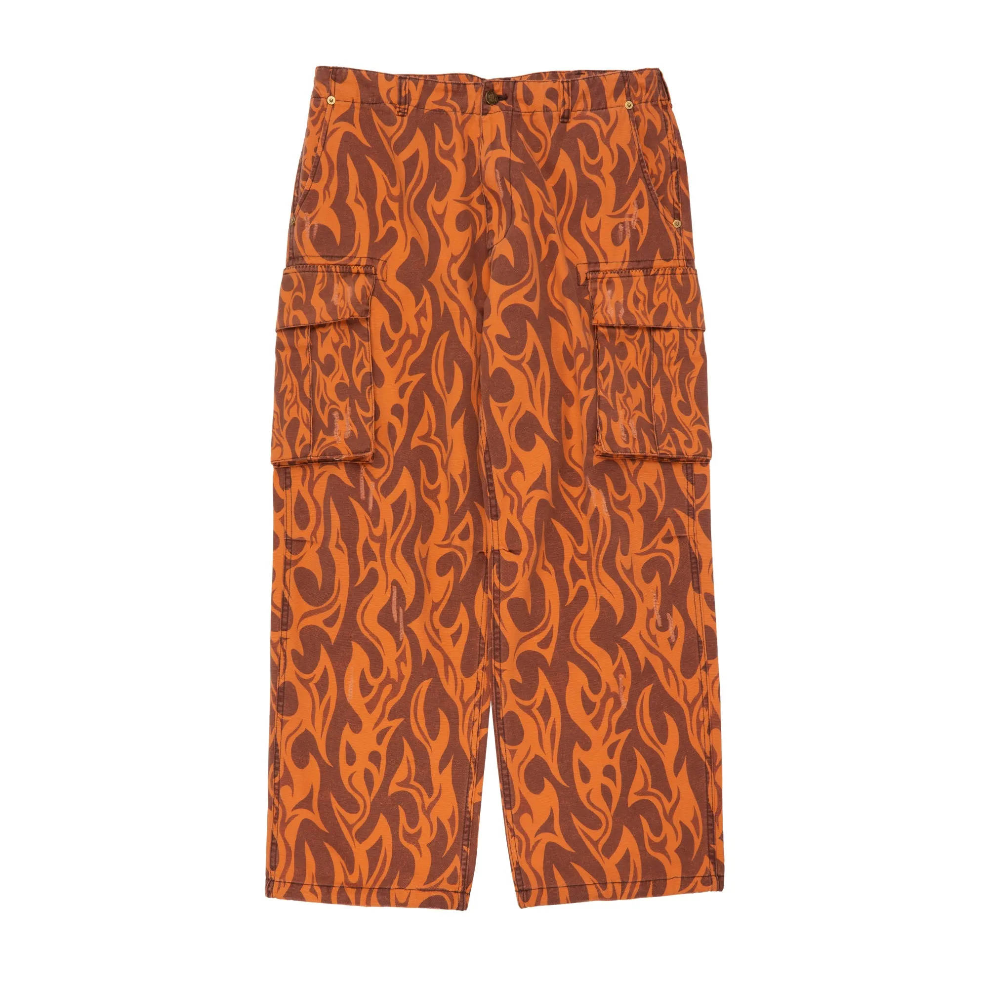 Printed Cargo Pants Orange Flame ERL08P006