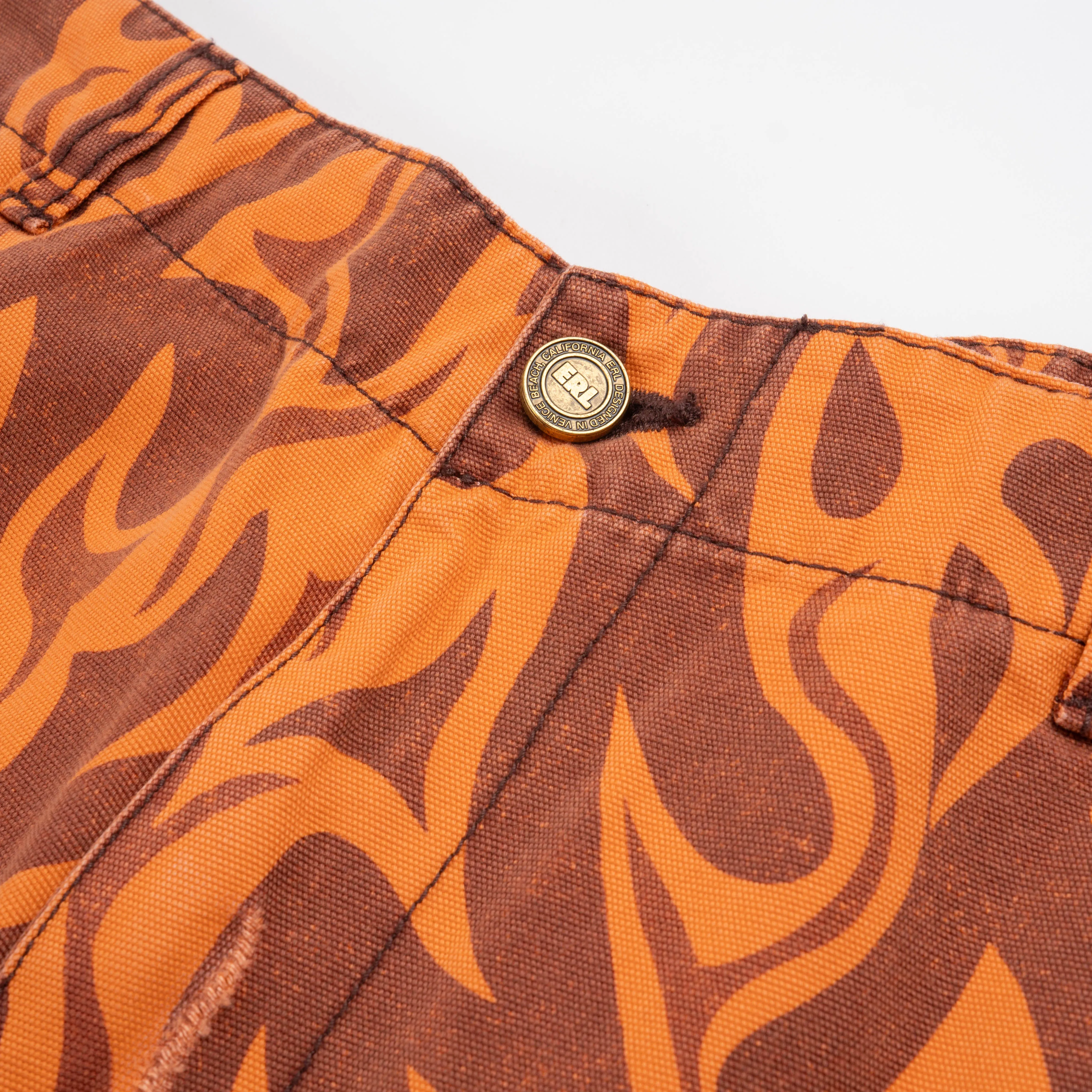 Printed Cargo Pants Orange Flame ERL08P006