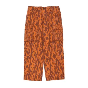 Printed Cargo Pants Orange Flame ERL08P006