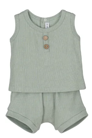 "Angus" Ribbed Vest & Jam Pants