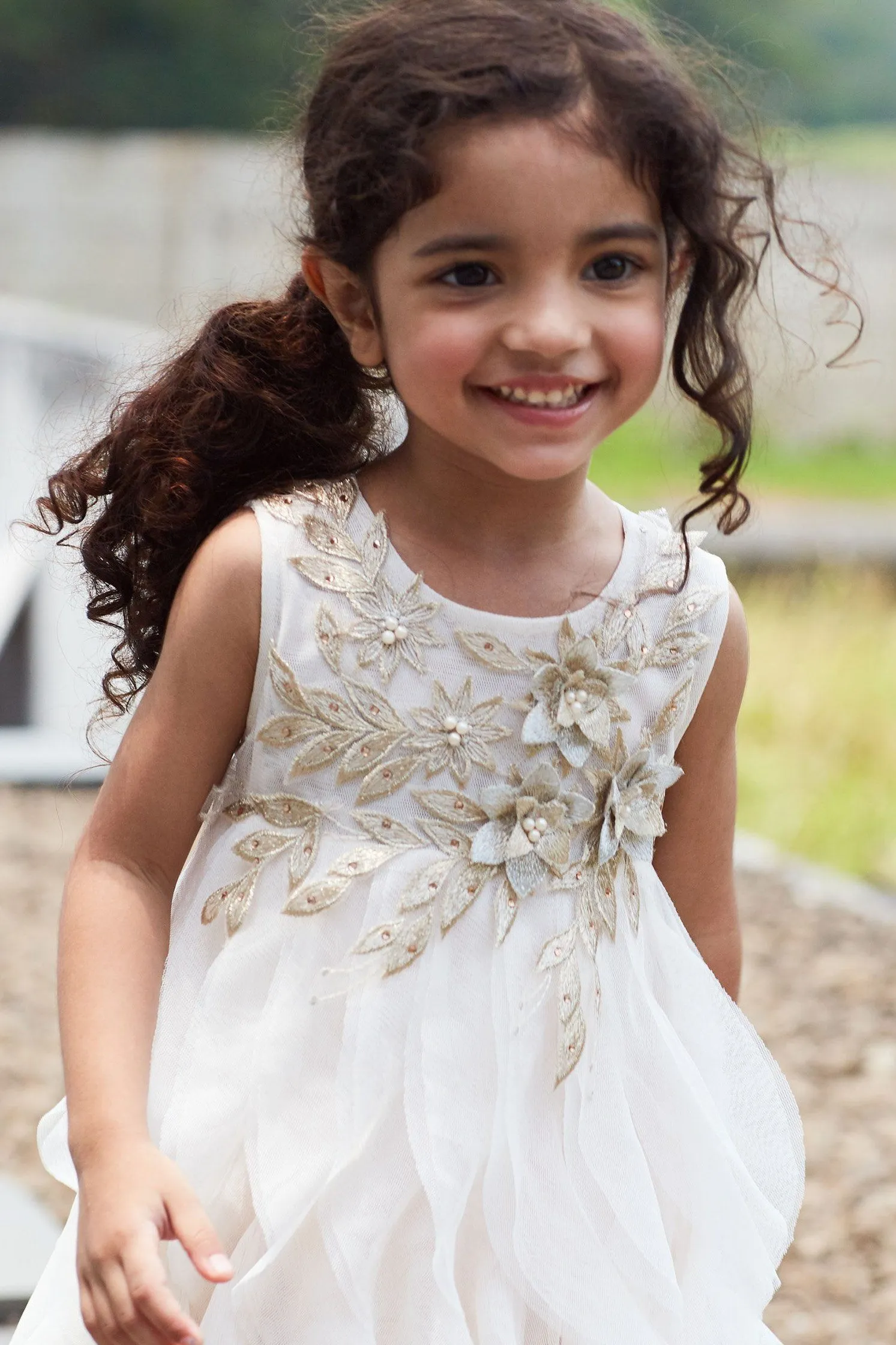 "Sophie" 3D Flower Tulle Dress