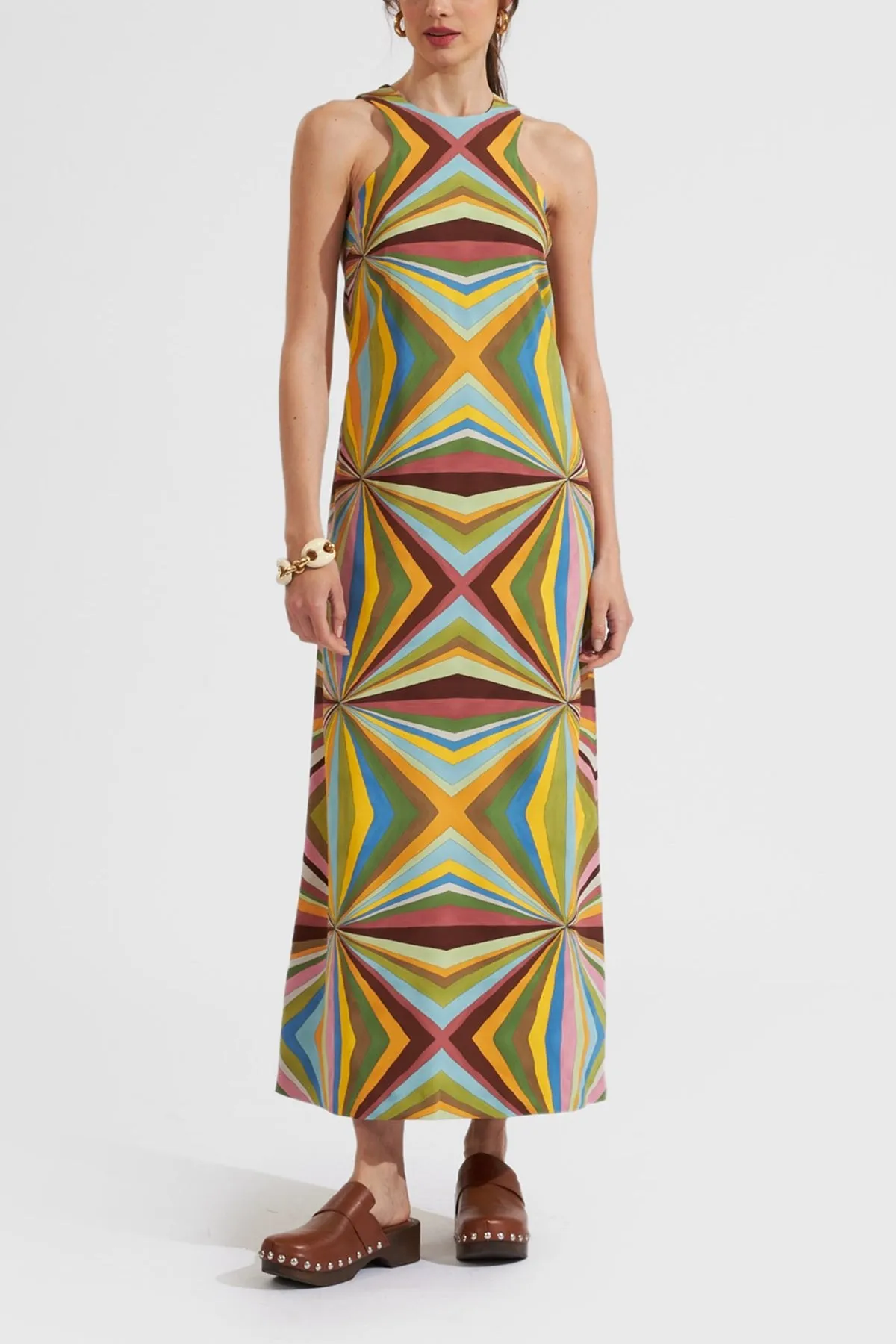 Racer Dress (Placed) in Rainbow