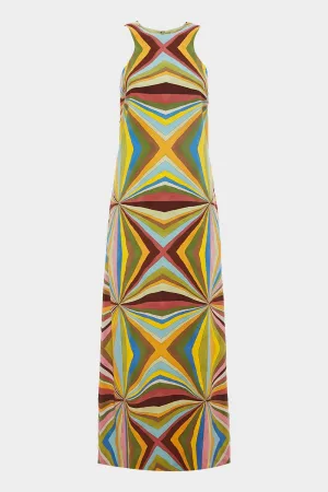 Racer Dress (Placed) in Rainbow