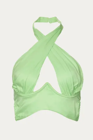 RANA CROPPED CROSS FRONT OPEN-BACK TOP