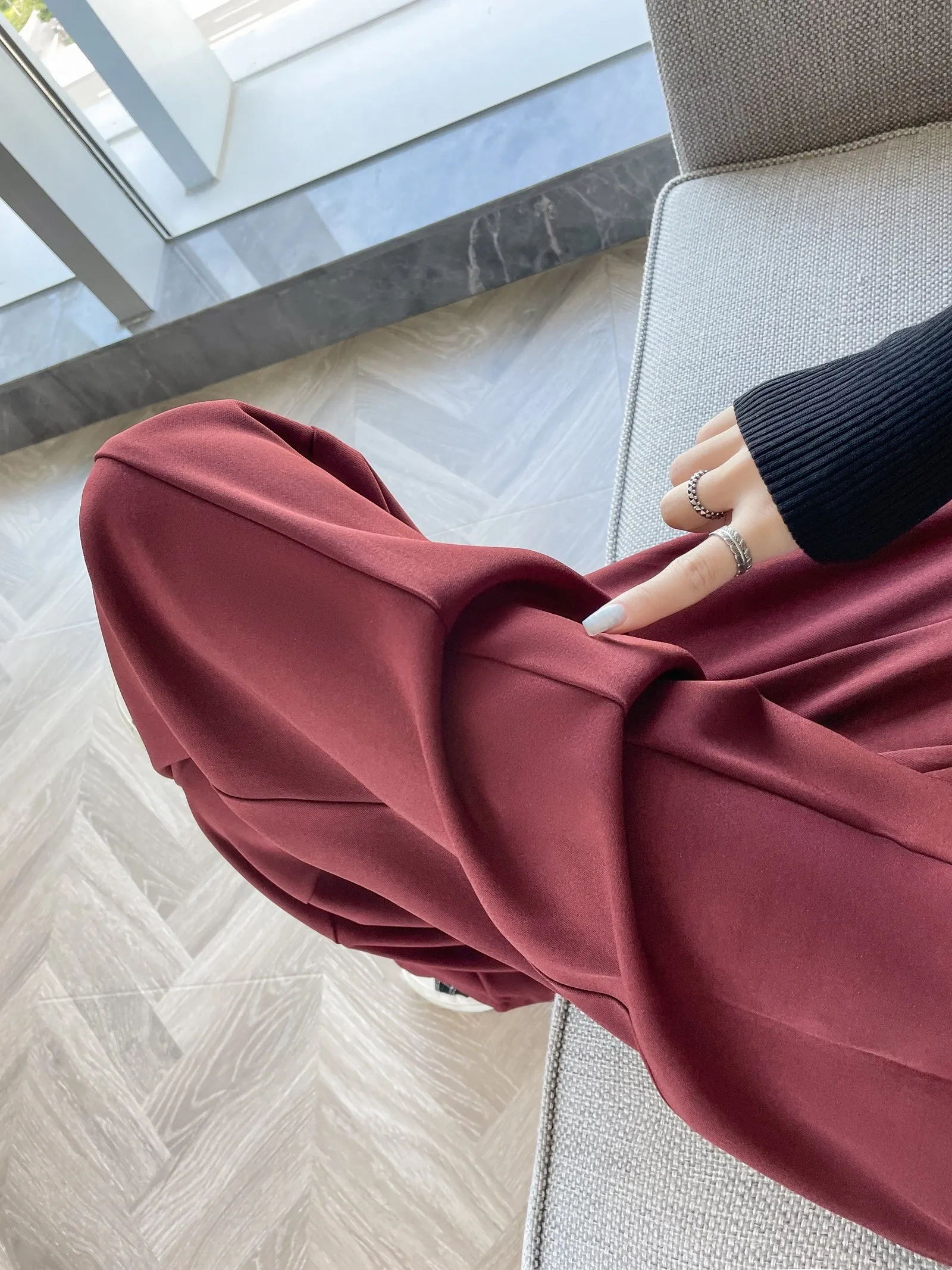 Relaxed Solid Color High Waist Pant for Stylish Women's Outfit