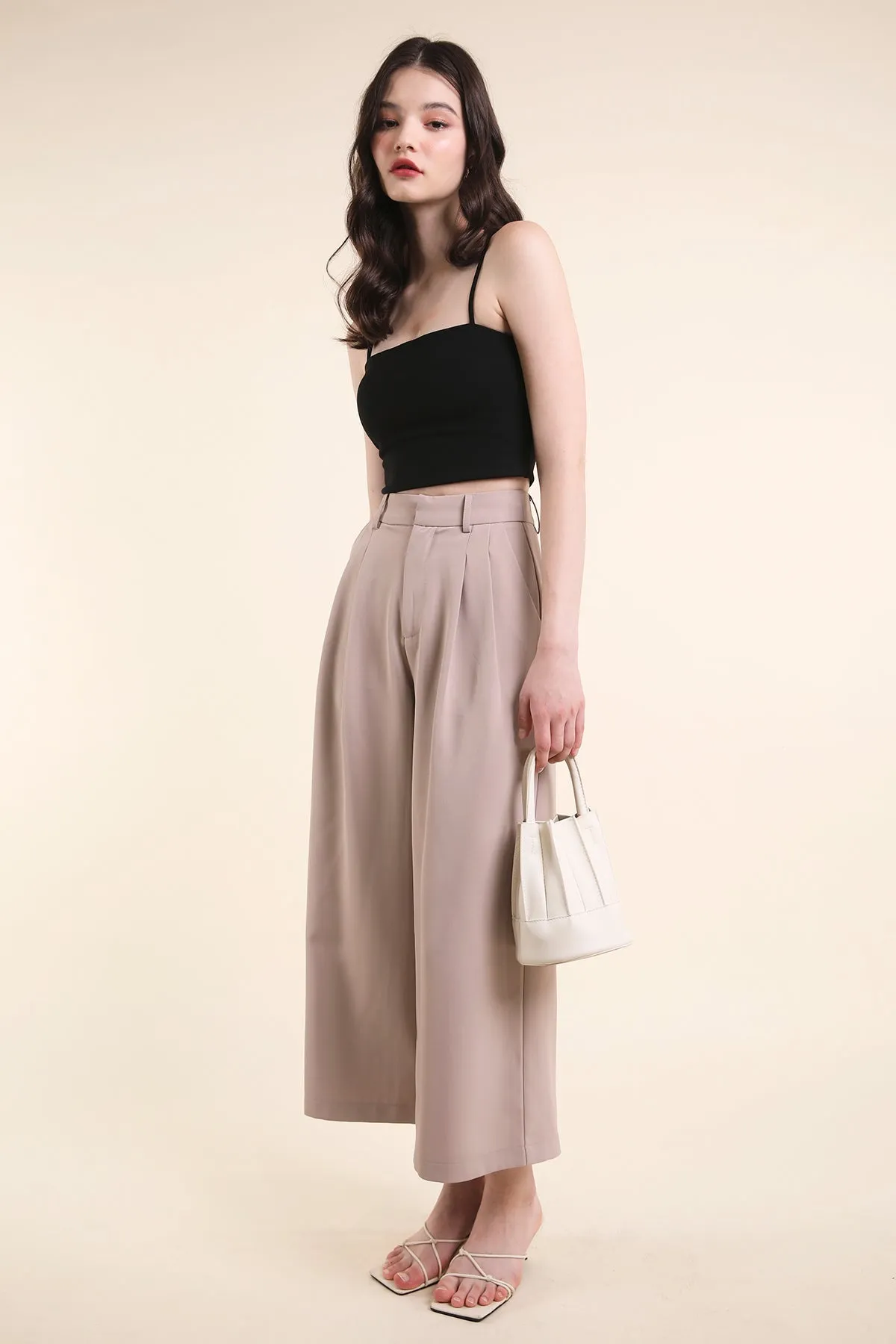 RESTOCKED** ZORA PADDED SPAG TOP IN BLACK