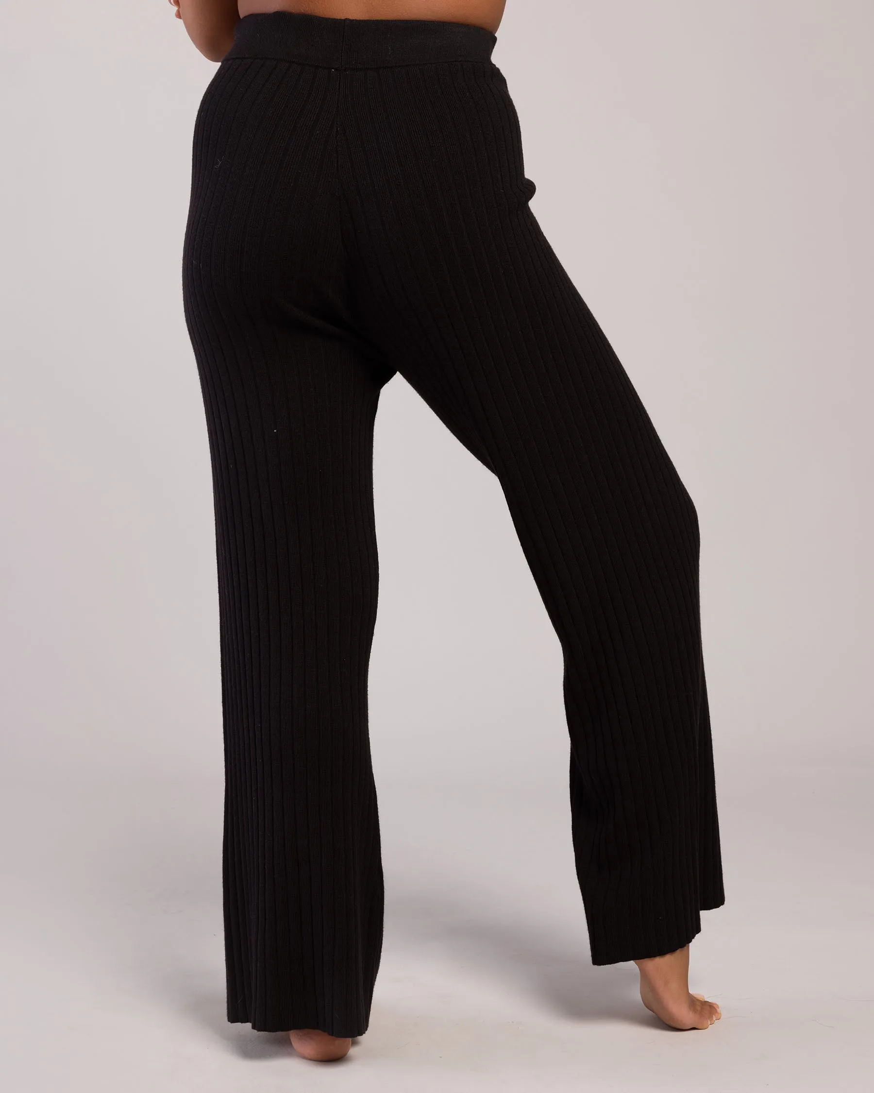 Rib Lounge Wide Leg Pant