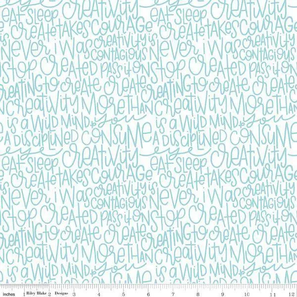 Riley Blake - Creative Rockstar - Headline - Aqua