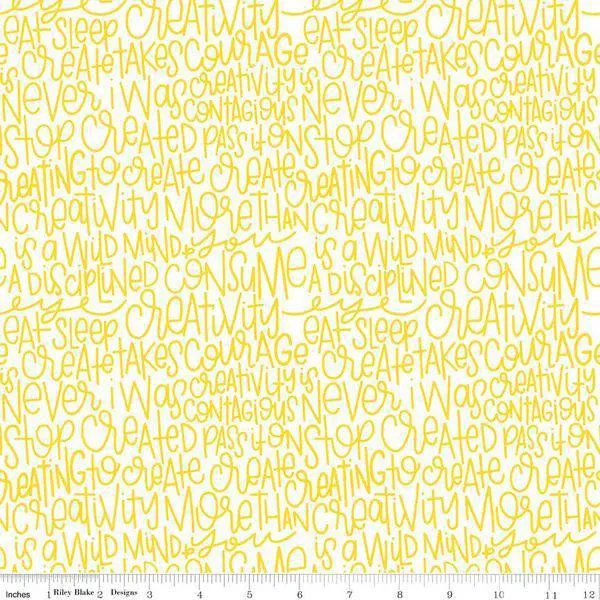 Riley Blake - Creative Rockstar - Headline - Yellow