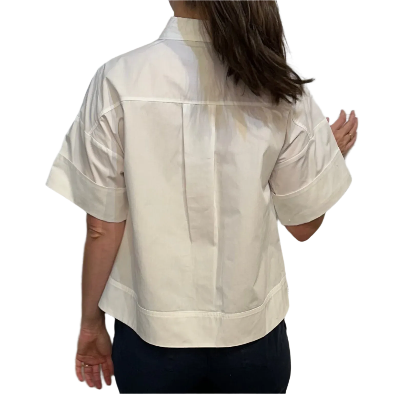 RO - Button Down Blouse w/ Floral Detail