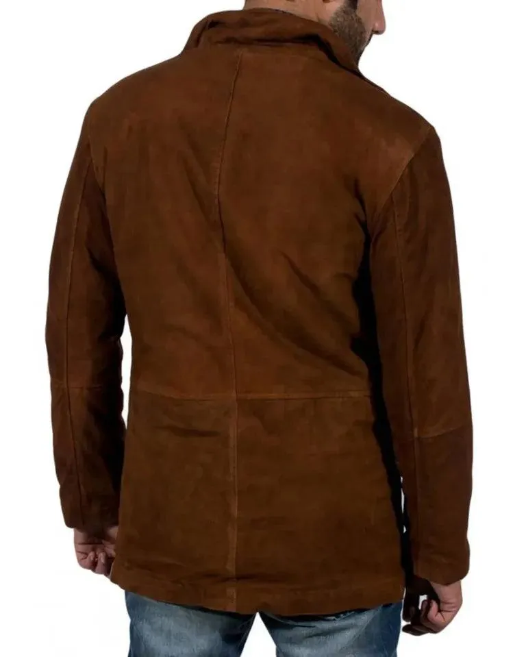 Robert Taylor Longmire Leather Trench Coat