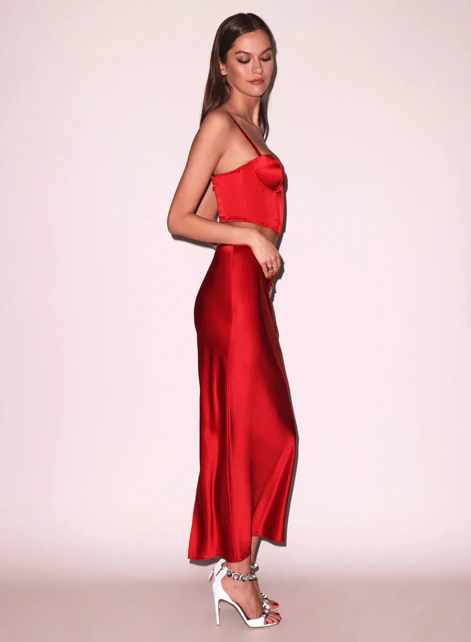 Rose Valentine Midi Skirt