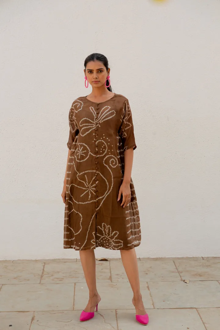 Rosewood Bandhani Dress
