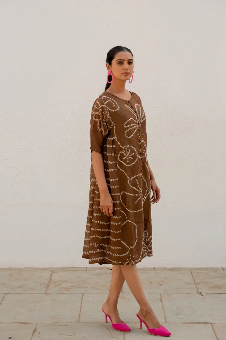 Rosewood Bandhani Dress