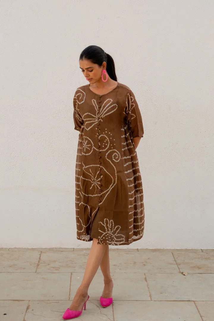 Rosewood Bandhani Dress