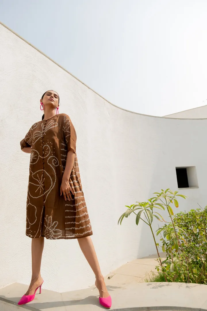 Rosewood Bandhani Dress