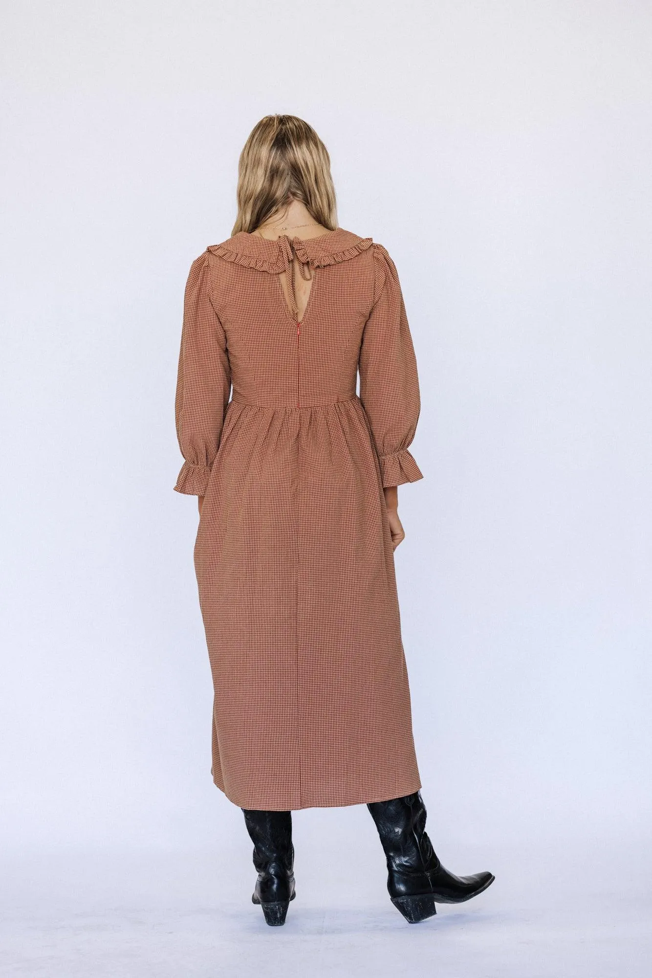 Samantha Midi Dress in Burgundy