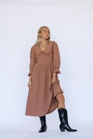 Samantha Midi Dress in Burgundy