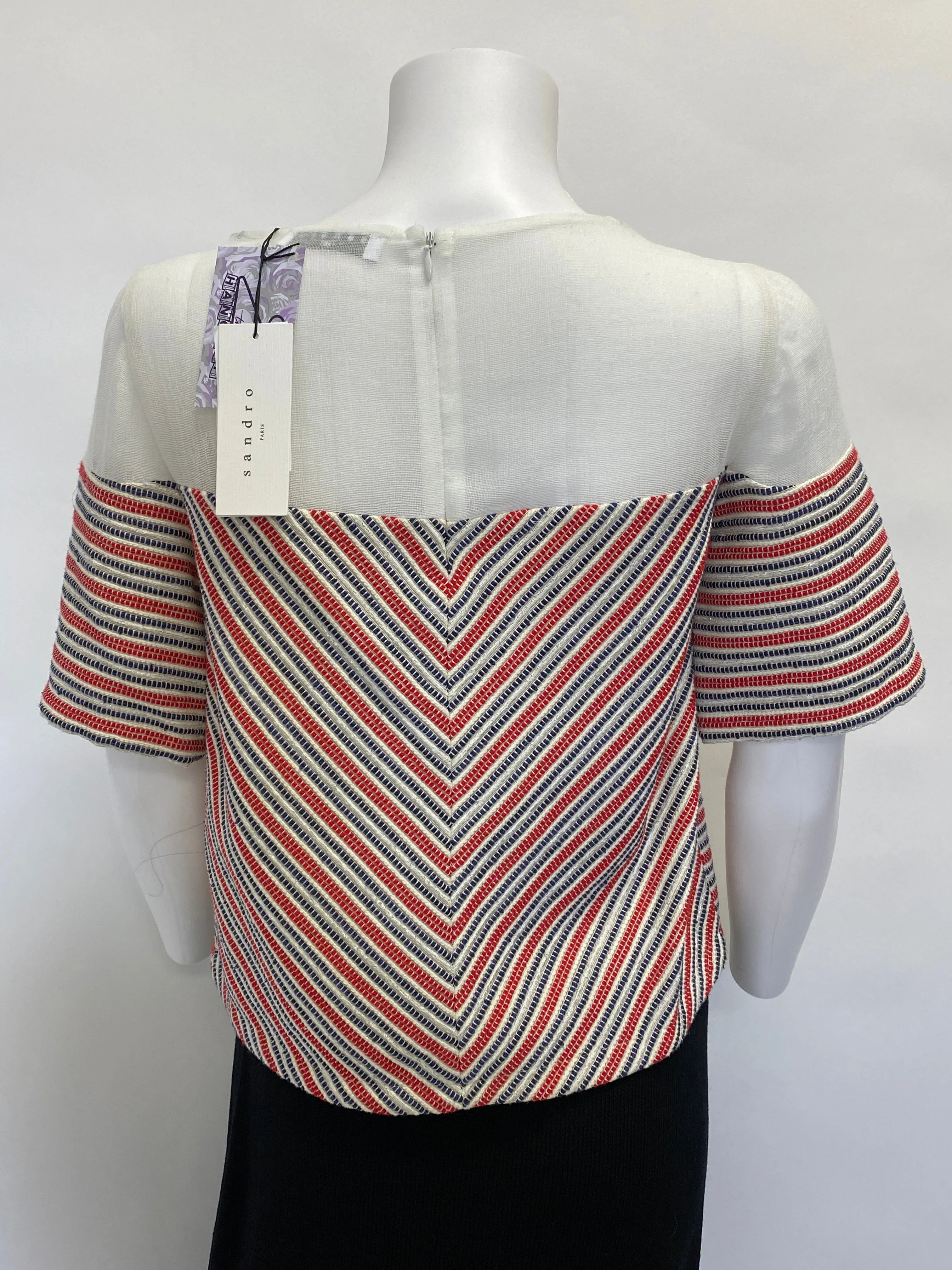 Sandro Cropped Croisette' Top