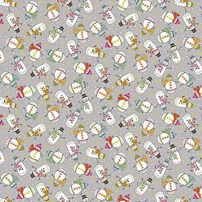 Santa Express - Tossed Snowmen - Grey