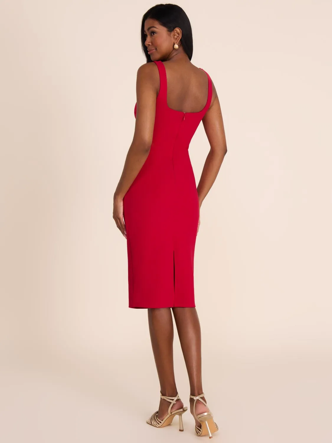 Scoop Neck Midi Dress