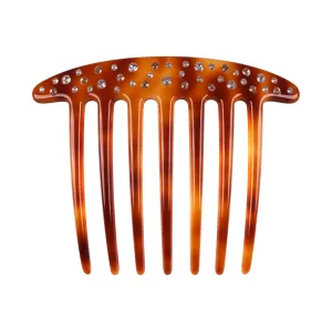 Semi Crystal French Tortoiseshell Twist Comb