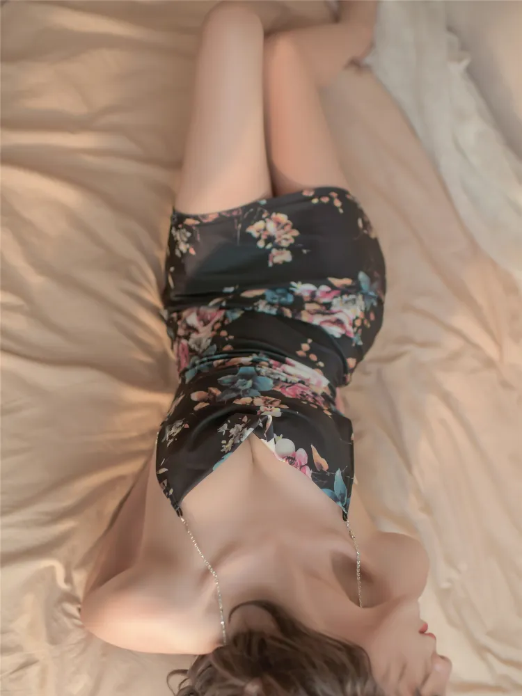 Shimmer Backless Slip Dress